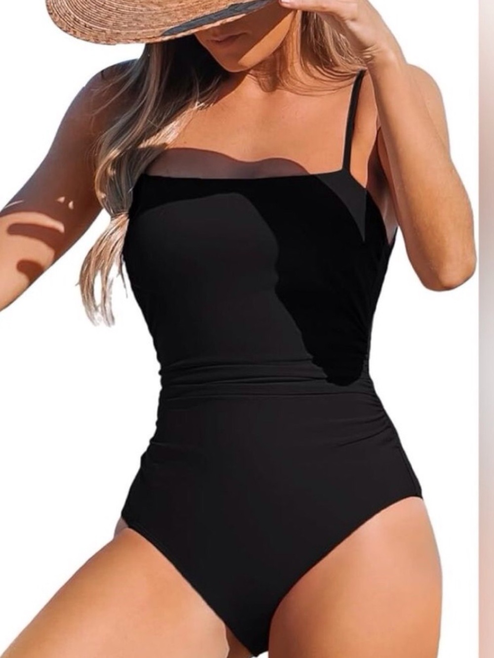 CUPSHE Women Swimsuit One Piece Cutout Tummy Control Spaghetti Straps Large